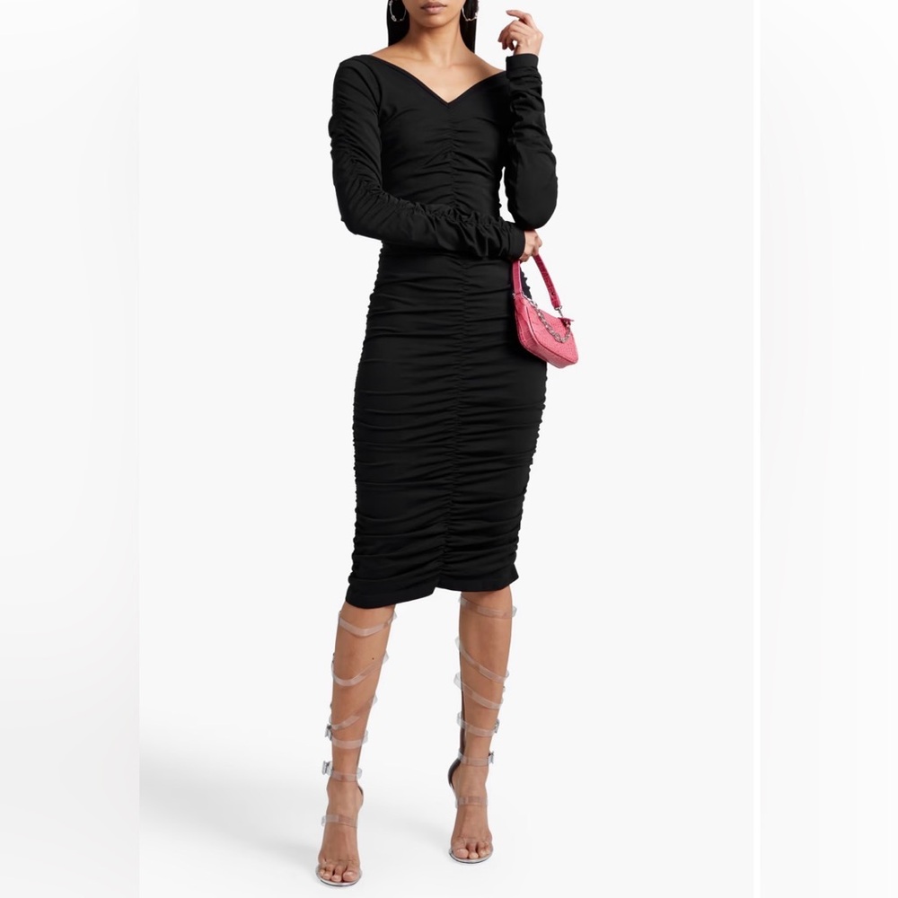 Helmut Lang Ruched stretch-jersey dress